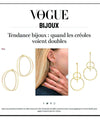 eloïse fiorentino press duo of golden rings - "Constellations" designer Earrings