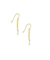 Hammered earrings, fine gold gilding and mother-of-pearl - "Cocoon" eloïse fiorentino