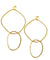 Duo earrings with golden rings - "Au fil de l'eau" - Eloïse Fiorentino