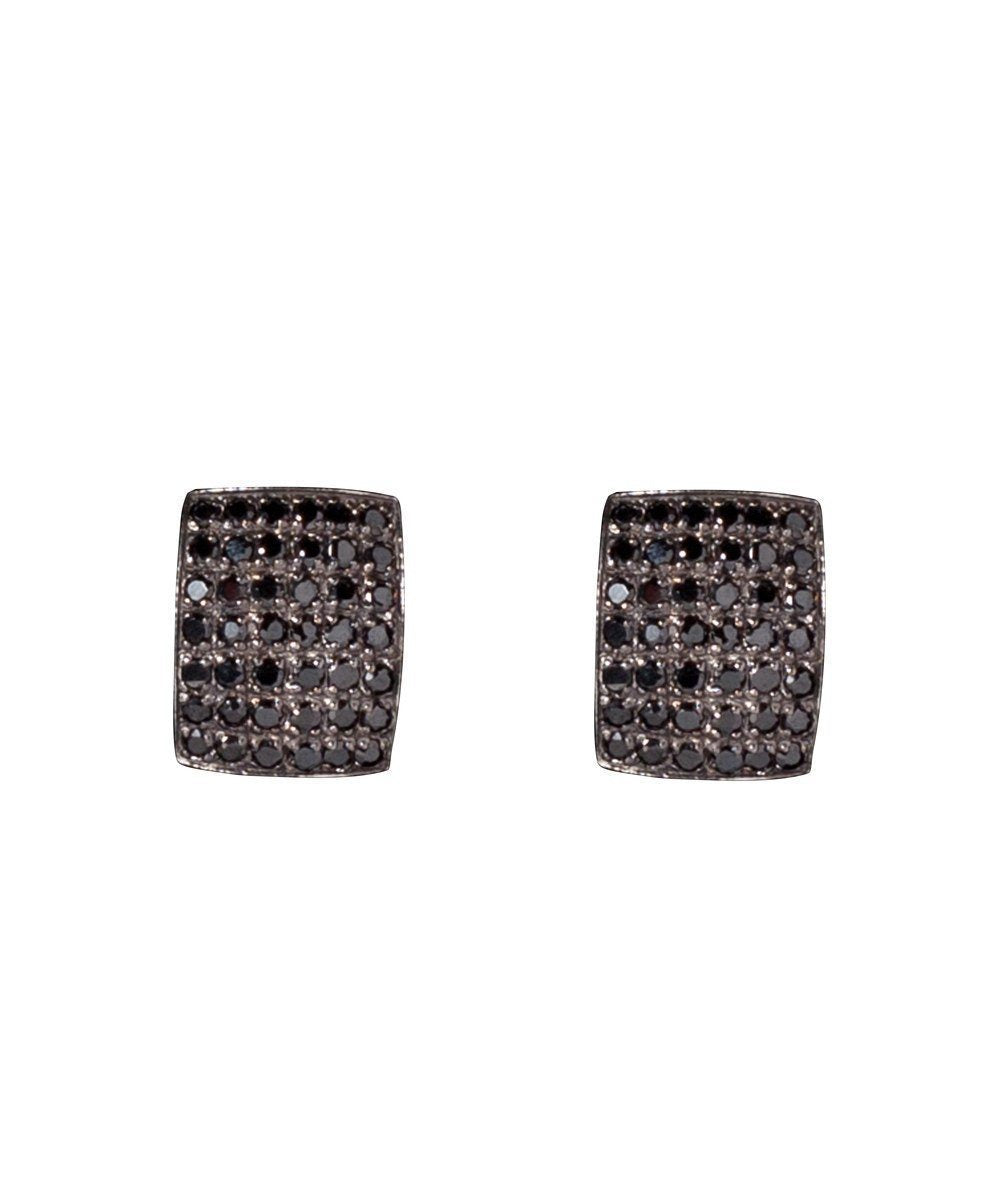 Boucles d'oreilles style ancien en marcassites noires créateur Boucles d'oreilles