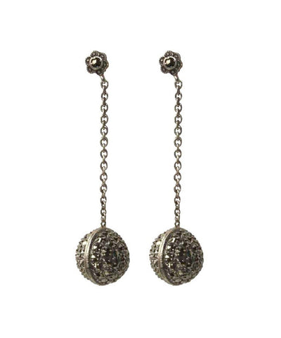 Silver earrings and designer marcasite pearls Earrings