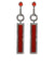 Art Deco earrings in carnelian and marcasite - Metron
