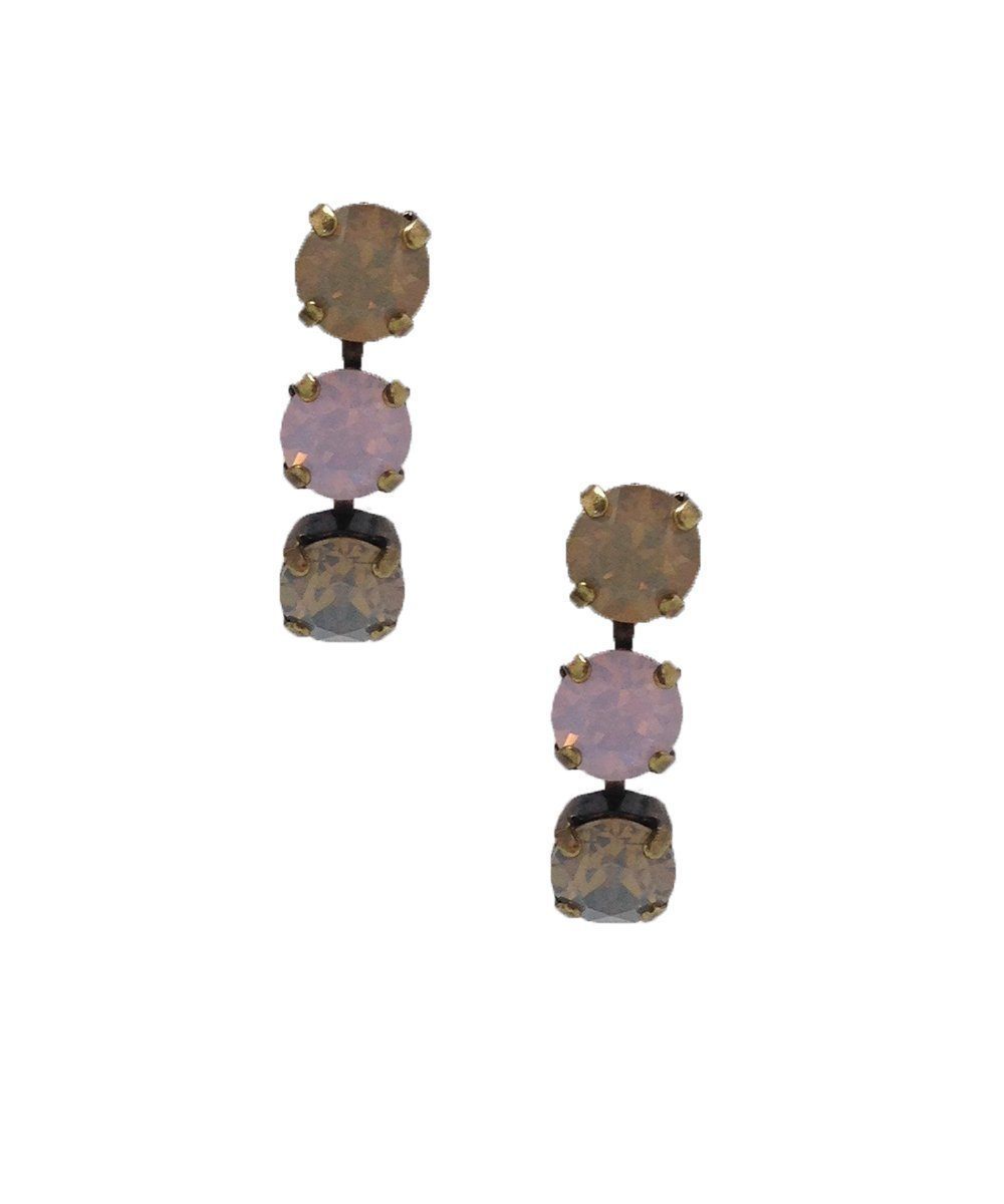 Boucles d'oreilles cristaux Swarovski pastel créateur Boucles d'oreilles