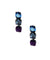 vogline Boucles d'oreilles cristaux Swarovski bleus créateur