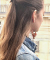Andalusian orange hoop earrings designer worn Editions LESSisRARE Bijoux