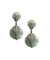 Jade disc and marcasite earrings