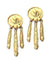 Carole saint germes golden tassel clip earrings