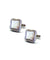 Art Deco cufflinks in silver and mother-of-pearl