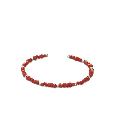 editions-lessisrare-jewelry-bracelet-bangle-in-coral-and-silver Editions LESSisRARE Jewels