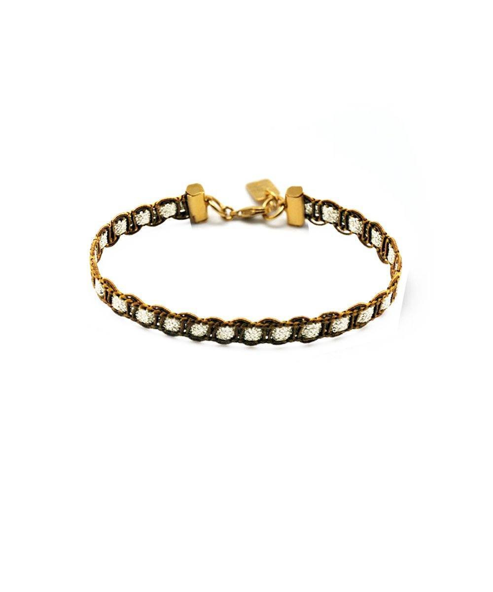 Bracelet Broderie serpentin créateur Bracelet Editions LESSisRARE Bijoux