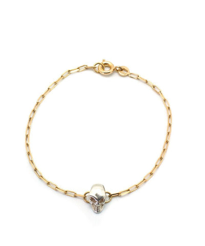 Bracelet chaîne tête de mort argent créateur