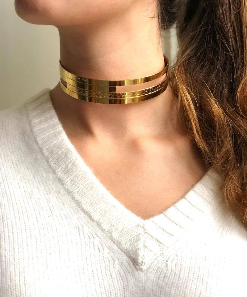 Skyline Gold Choker Necklace - Isabelle Michel