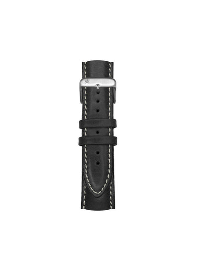 Classic interchangeable stitched leather bracelet 22mm - oxygen watch