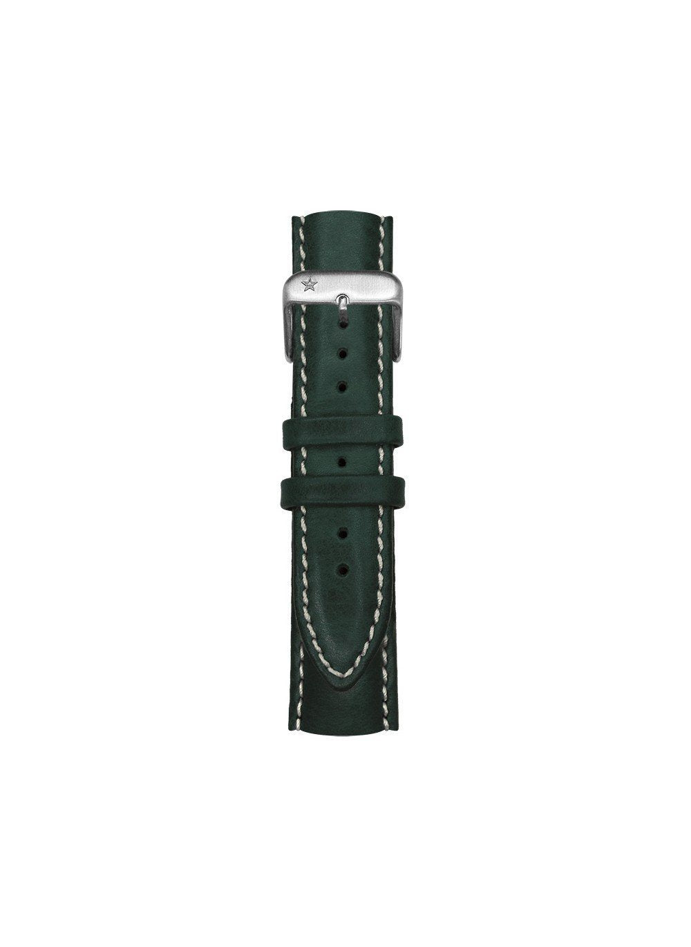 Bracelet classique cuir noir surpiqué interchangeable 20mm - oxygen watch