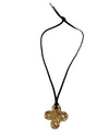 carole-saint-germes-necklace-pendant-trefle-metal-gold 1