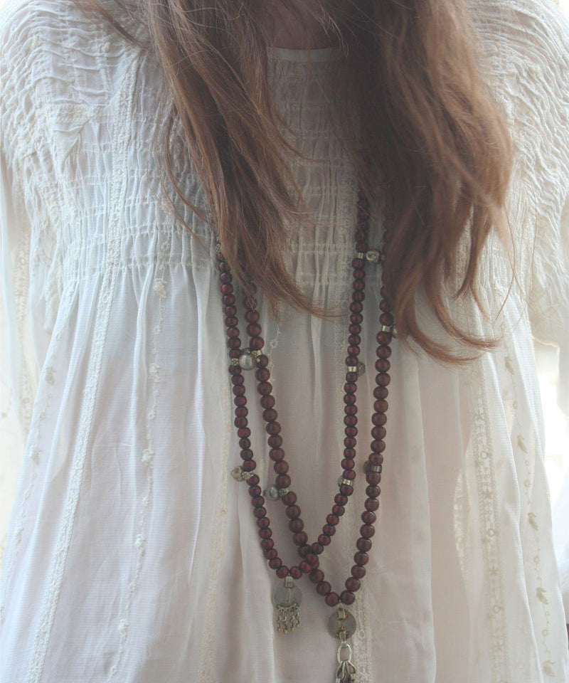 Wooden mala long necklace - Jewels of Mala