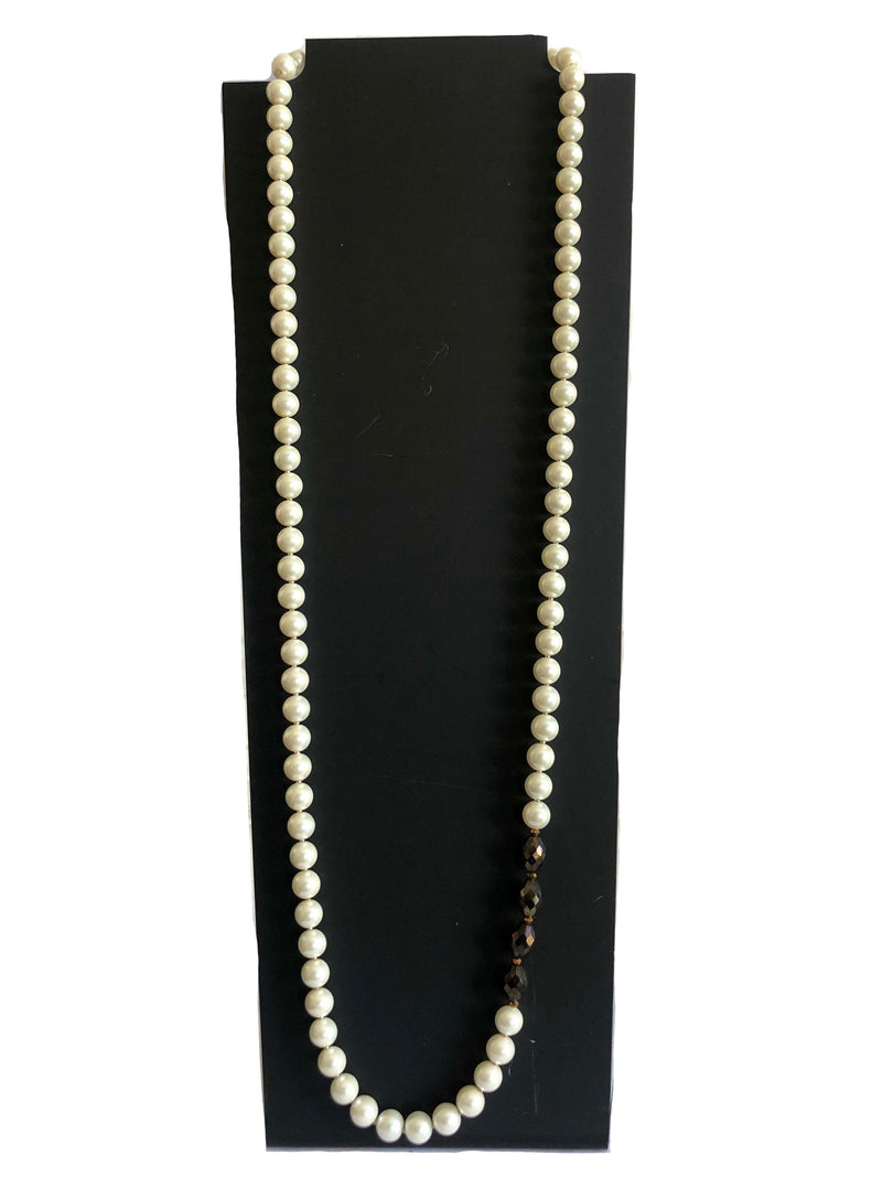 Collier de perles nacre et quartz fumé - FlotB