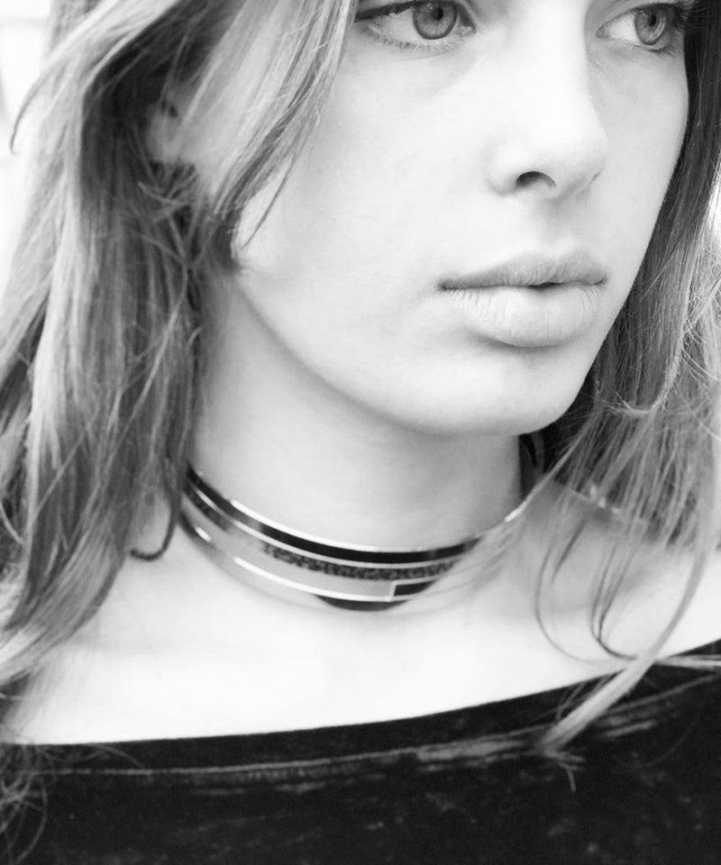 Skyline Silver Choker Necklace - Isabelle Michel