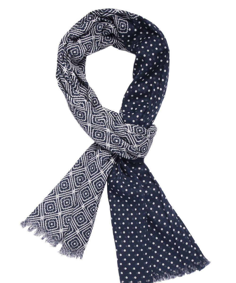 Echarpe-motif-bleu-pour-homme Editions LESSisRARE