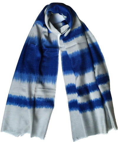 echarpe-tie-and-dye-bleu-blanc-pour-femme-et-homme Editions LESSisRARE