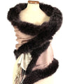 stole-fur-fox-reversible-rose-ecru Editions LESSisRARE