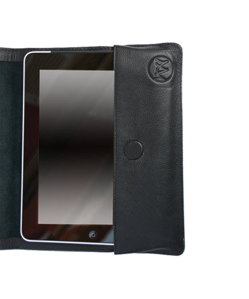 Black grained leather Ipad case - Editions LESSisRARE