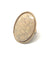 Large oval ring in beige stone - Poggi