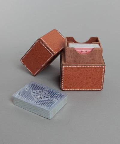 1 Designer Leather Card Game Box