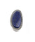 Long Lapis Lazuli art deco ring, silver and marcasites