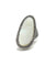 Long art deco mother-of-pearl ring, silver and marcasites