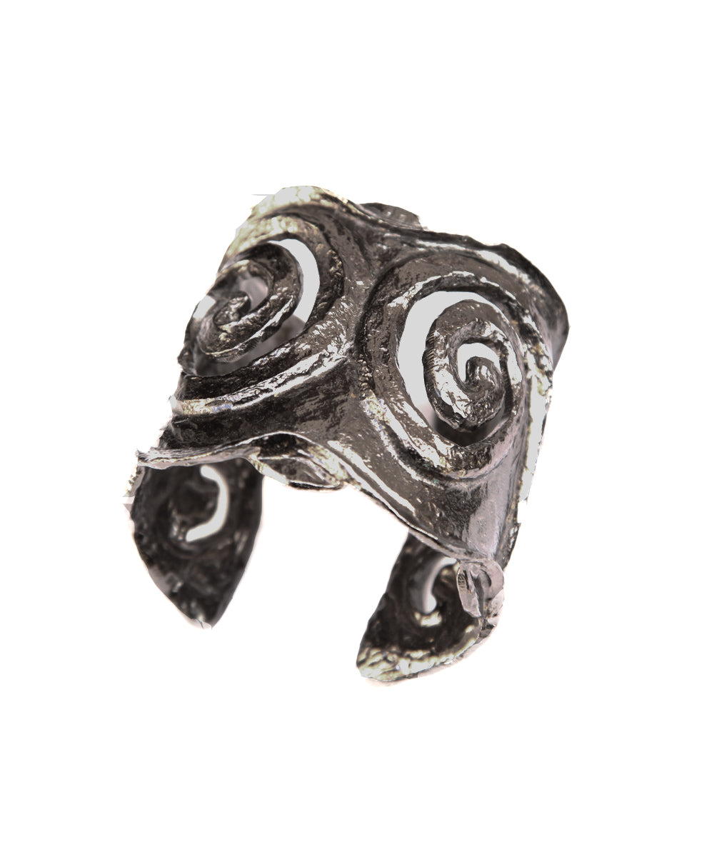 carole-saint-germes-bracelet-manchette-torsade-or-noir