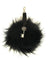 Tassel bag charm in marmot and black leather - Editions LESSisRARE