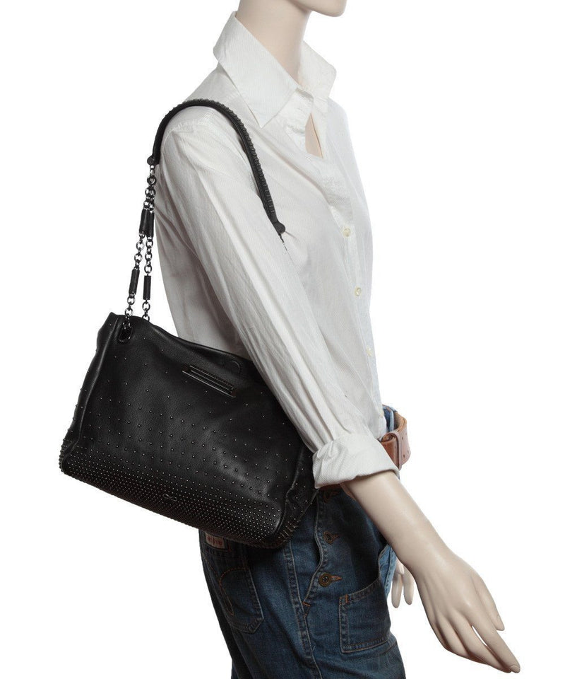 Bilton bag in black studded calfskin - Anya Hindmarch
