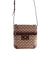 Hands free clutch bag in brown logo canvas - Anya Hindmarch