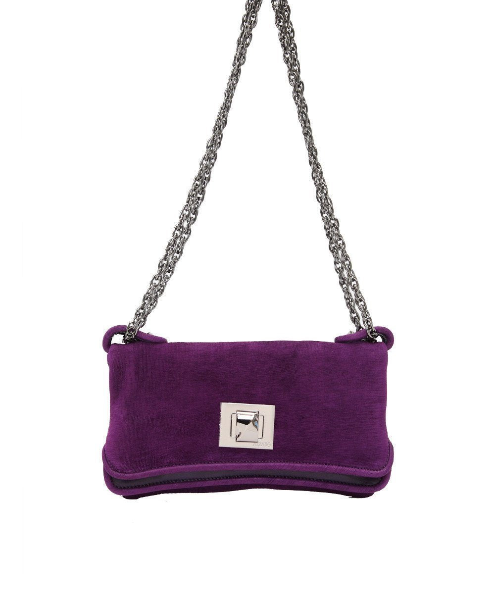 Azzaro sac-pochette-Hangzou-en-velours-violet