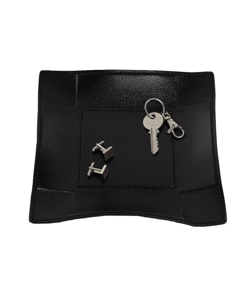 vide-poche-cuir-noir